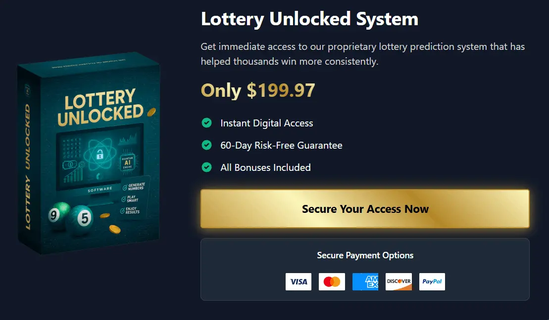 Lottery Unlocked Price and Buy label